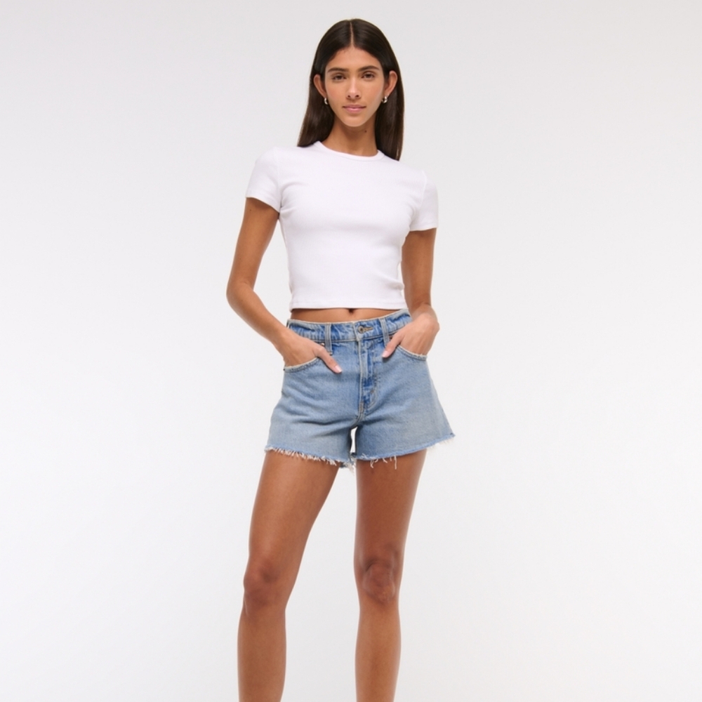 Abercrombie & Fitch High Rise 90s Cutoff Shorts Ws Size 28/6